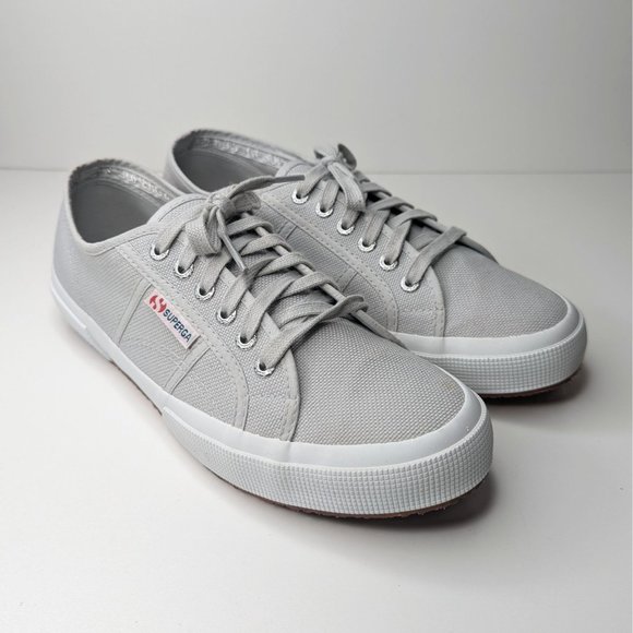 Superga Shoes - Superga gray canvas lace up sneakers women's size 9.5